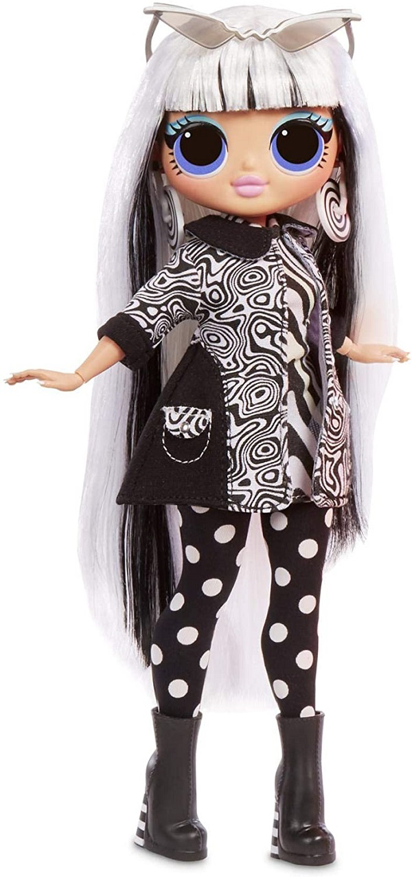 omg doll with yellow and black hair